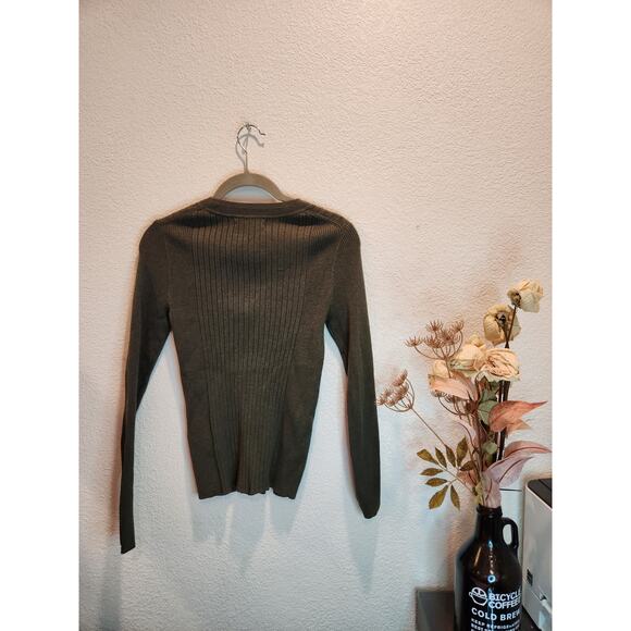 NWT banana Republic Green Knit top size‎ XS olive forest green machinewashable - Picture 2 of 7
